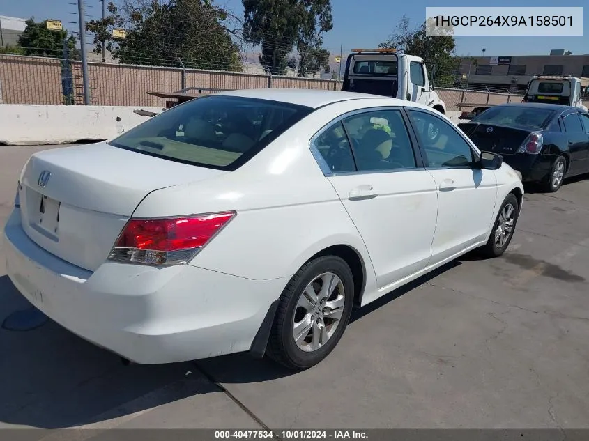 2009 Honda Accord 2.4 Lx-P VIN: 1HGCP264X9A158501 Lot: 40477534