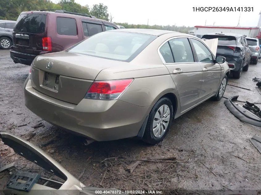 2009 Honda Accord 2.4 Lx VIN: 1HGCP26349A141331 Lot: 40478372