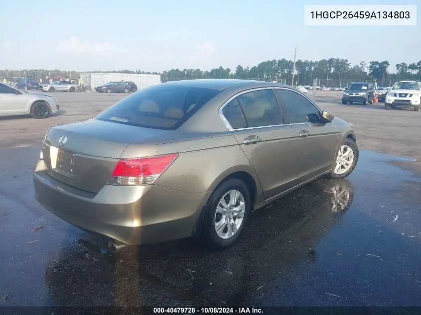 2009 Honda Accord 2.4 Lx-P VIN: 1HGCP26459A134803 Lot: 40479728