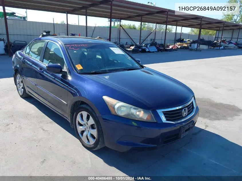 2009 Honda Accord 2.4 Ex-L VIN: 1HGCP26849A092157 Lot: 40486485