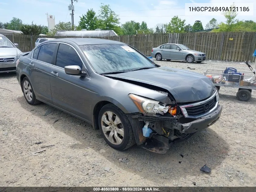 2009 Honda Accord 2.4 Ex-L VIN: 1HGCP26849A121186 Lot: 40503809