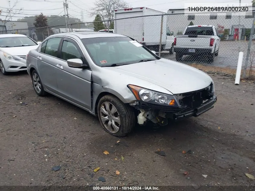 2009 Honda Accord 2.4 Lx-P VIN: 1HGCP26489A000240 Lot: 40560131