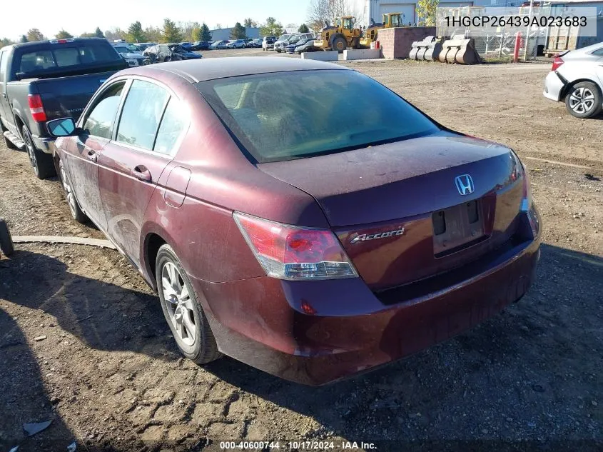 1HGCP26439A023683 2009 Honda Accord 2.4 Lx-P