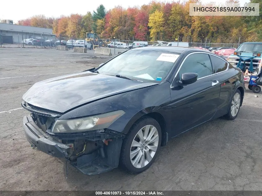 1HGCS21859A007994 2009 Honda Accord 3.5 Ex-L