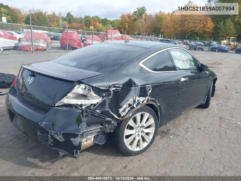 1HGCS21859A007994 2009 Honda Accord 3.5 Ex-L