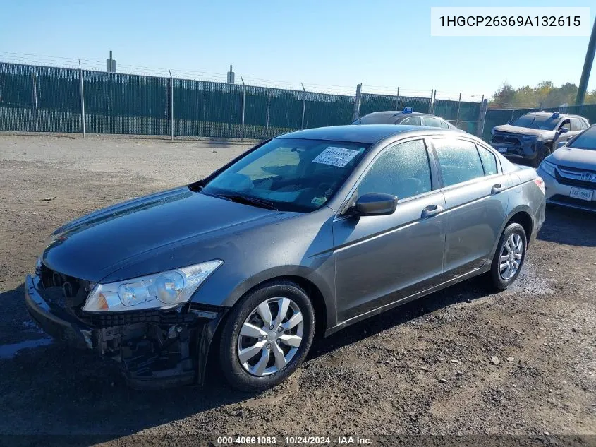 2009 Honda Accord 2.4 Lx VIN: 1HGCP26369A132615 Lot: 40661083