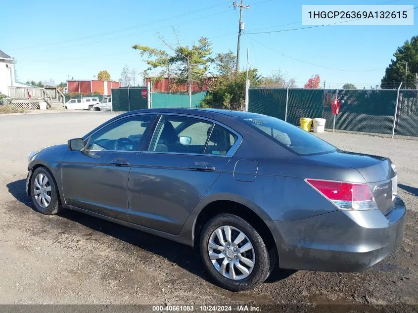 2009 Honda Accord 2.4 Lx VIN: 1HGCP26369A132615 Lot: 40661083