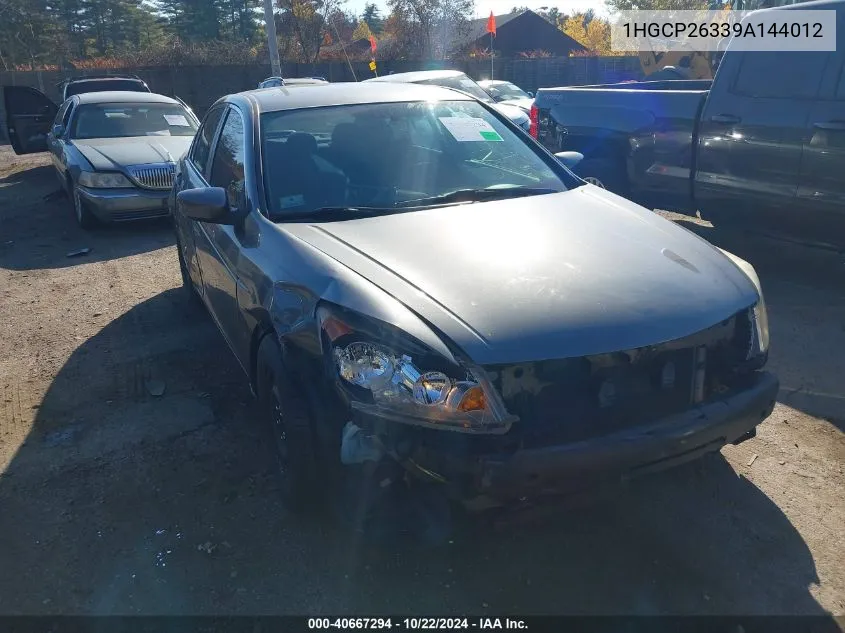 1HGCP26339A144012 2009 Honda Accord 2.4 Lx