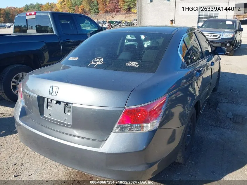 1HGCP26339A144012 2009 Honda Accord 2.4 Lx