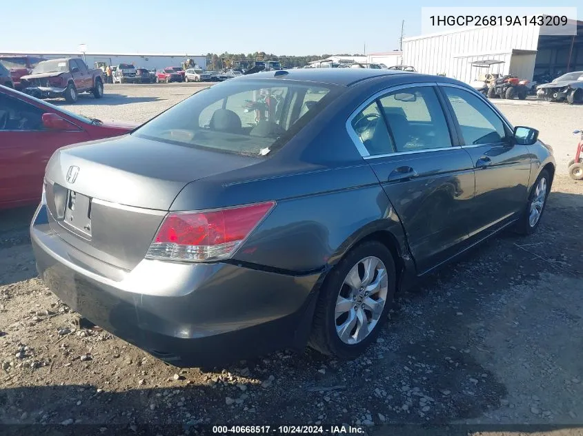 2009 Honda Accord 2.4 Ex-L VIN: 1HGCP26819A143209 Lot: 40668517