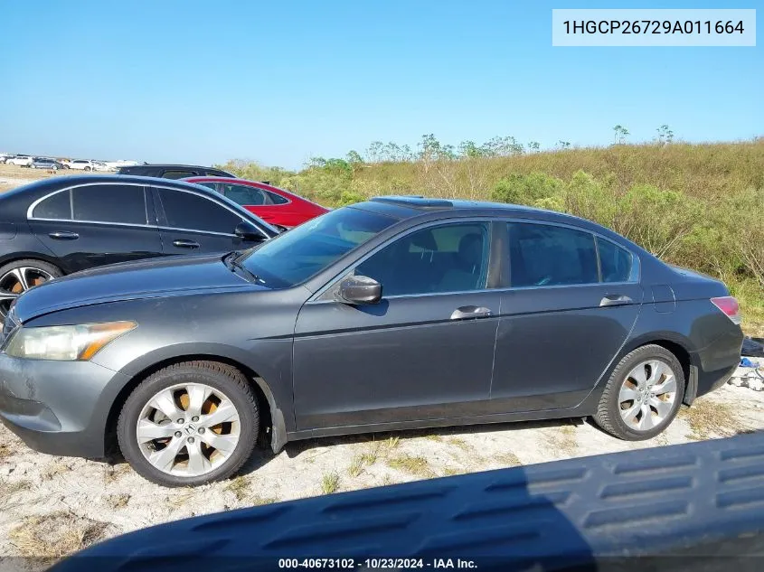 1HGCP26729A011664 2009 Honda Accord 2.4 Ex