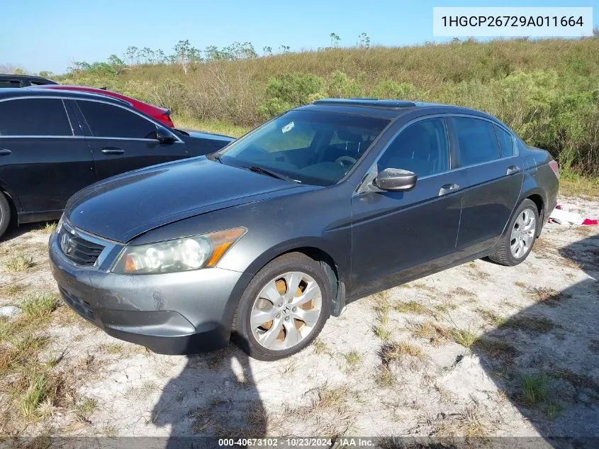 1HGCP26729A011664 2009 Honda Accord 2.4 Ex