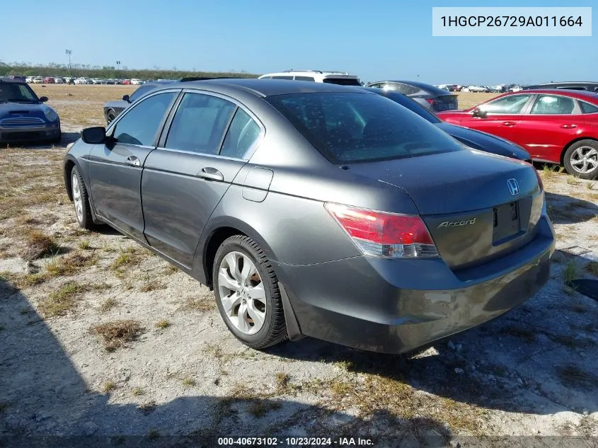 1HGCP26729A011664 2009 Honda Accord 2.4 Ex