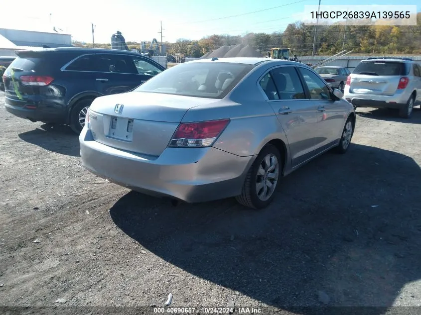 2009 Honda Accord 2.4 Ex-L VIN: 1HGCP26839A139565 Lot: 40690657