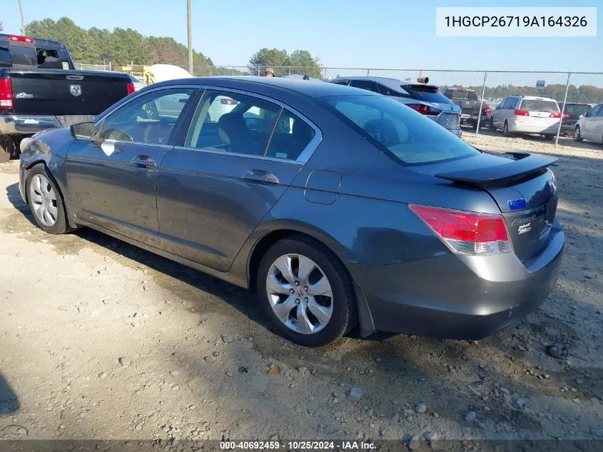 2009 Honda Accord 2.4 Ex VIN: 1HGCP26719A164326 Lot: 40692459