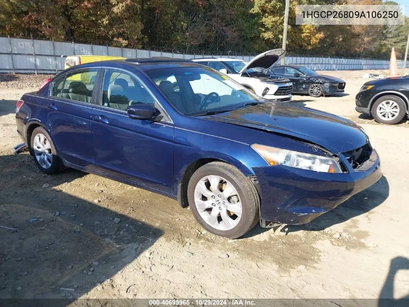 1HGCP26809A106250 2009 Honda Accord 2.4 Ex-L