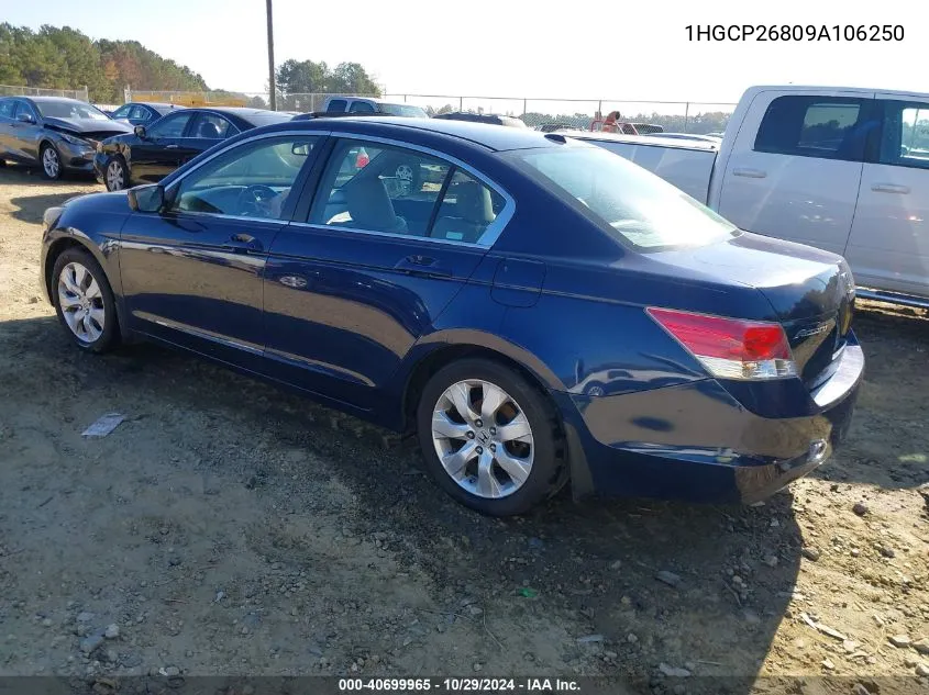 2009 Honda Accord 2.4 Ex-L VIN: 1HGCP26809A106250 Lot: 40699965