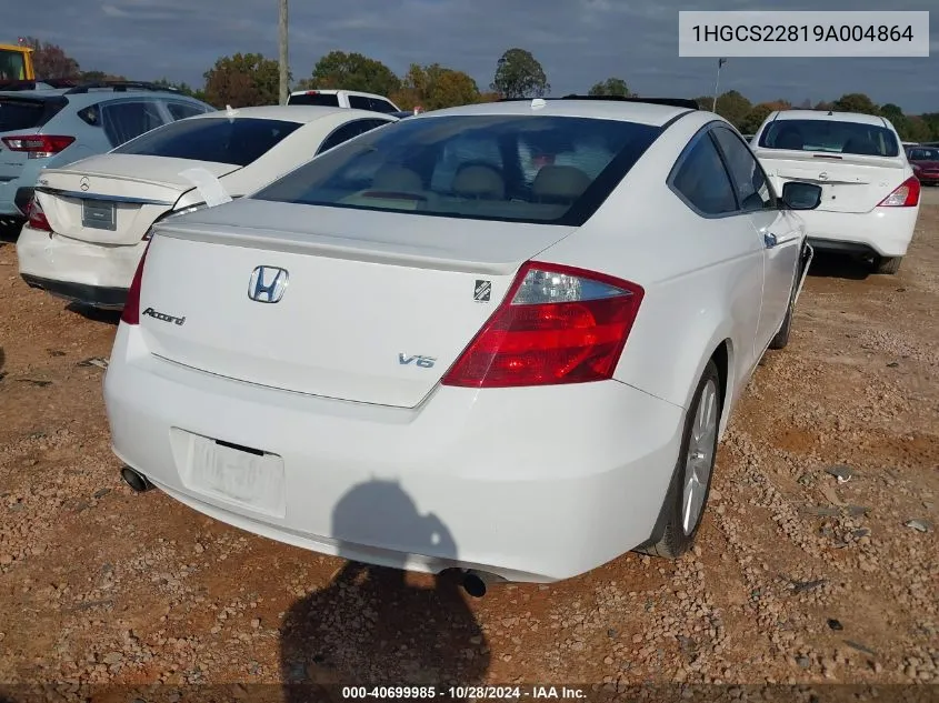 1HGCS22819A004864 2009 Honda Accord 3.5 Ex-L