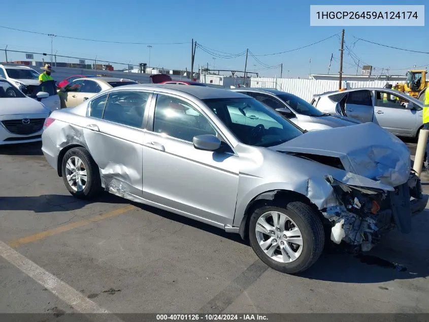 2009 Honda Accord 2.4 Lx-P VIN: 1HGCP26459A124174 Lot: 40701126