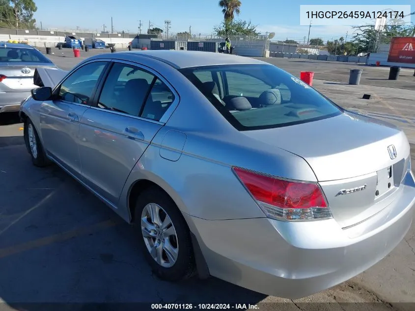 2009 Honda Accord 2.4 Lx-P VIN: 1HGCP26459A124174 Lot: 40701126