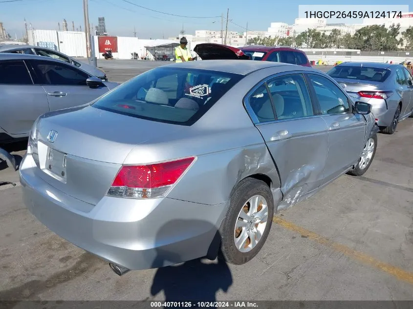 2009 Honda Accord 2.4 Lx-P VIN: 1HGCP26459A124174 Lot: 40701126