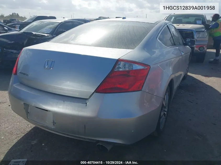 2009 Honda Accord 2.4 Ex-L VIN: 1HGCS12839A001958 Lot: 40704415