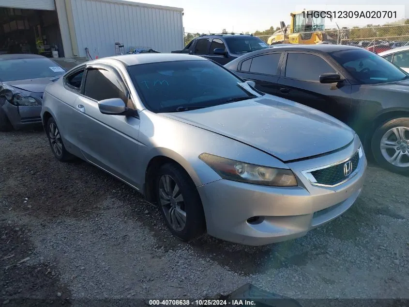 1HGCS12309A020701 2009 Honda Accord 2.4 Lx-S