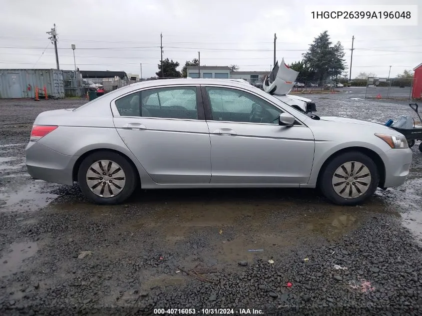 2009 Honda Accord 2.4 Lx VIN: 1HGCP26399A196048 Lot: 40716053