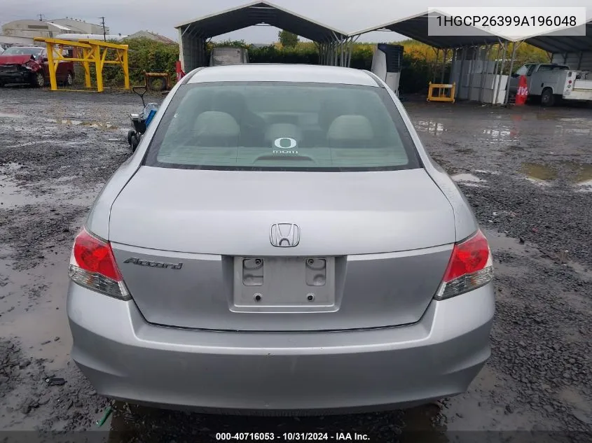 2009 Honda Accord 2.4 Lx VIN: 1HGCP26399A196048 Lot: 40716053