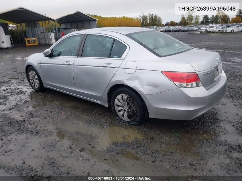 2009 Honda Accord 2.4 Lx VIN: 1HGCP26399A196048 Lot: 40716053