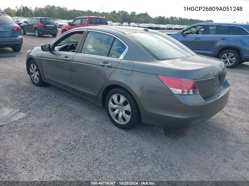 2009 Honda Accord 2.4 Ex-L VIN: 1HGCP26809A051248 Lot: 40716367