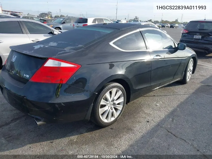 2009 Honda Accord 3.5 Ex-L VIN: 1HGCS22839A011993 Lot: 40729184