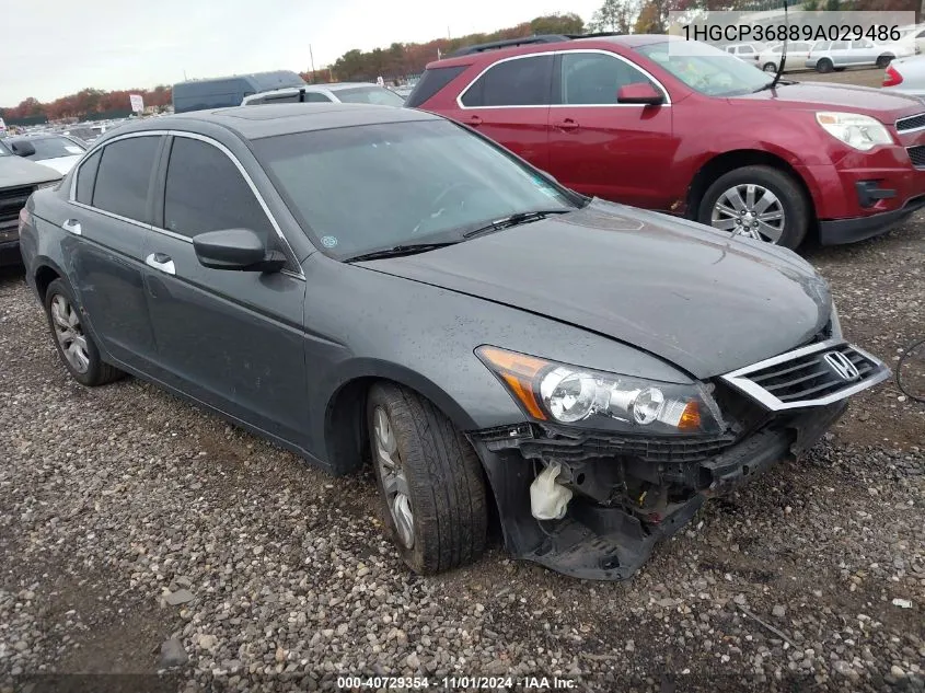 2009 Honda Accord 3.5 Ex-L VIN: 1HGCP36889A029486 Lot: 40729354