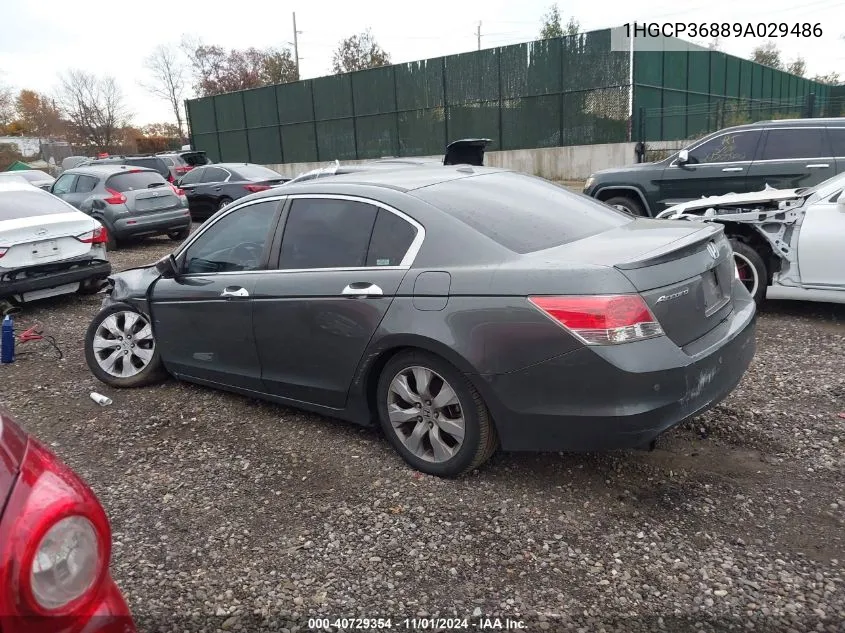 2009 Honda Accord 3.5 Ex-L VIN: 1HGCP36889A029486 Lot: 40729354