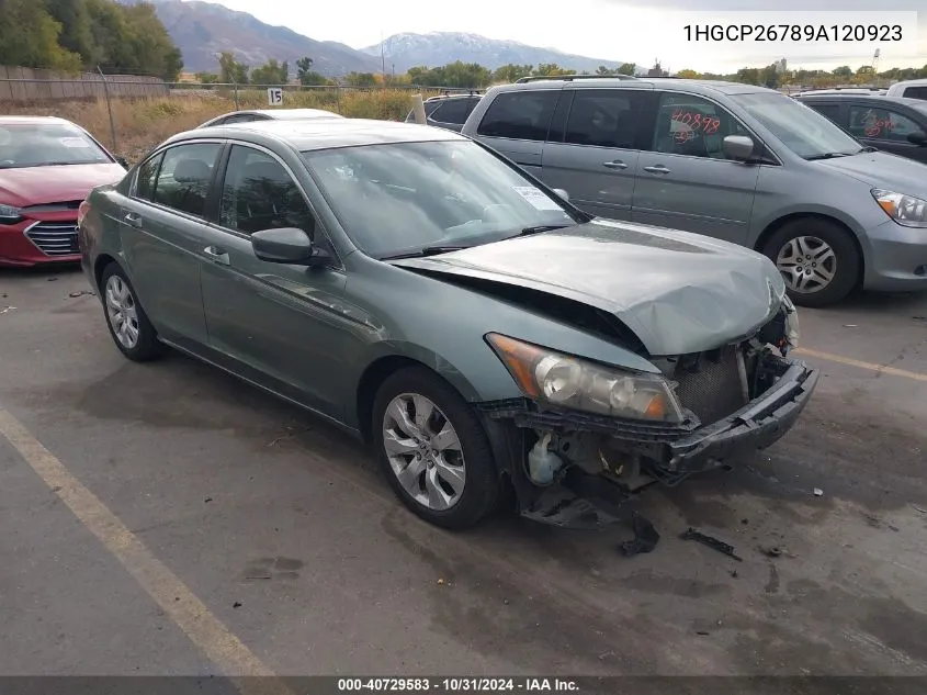 2009 Honda Accord 2.4 Ex VIN: 1HGCP26789A120923 Lot: 40729583