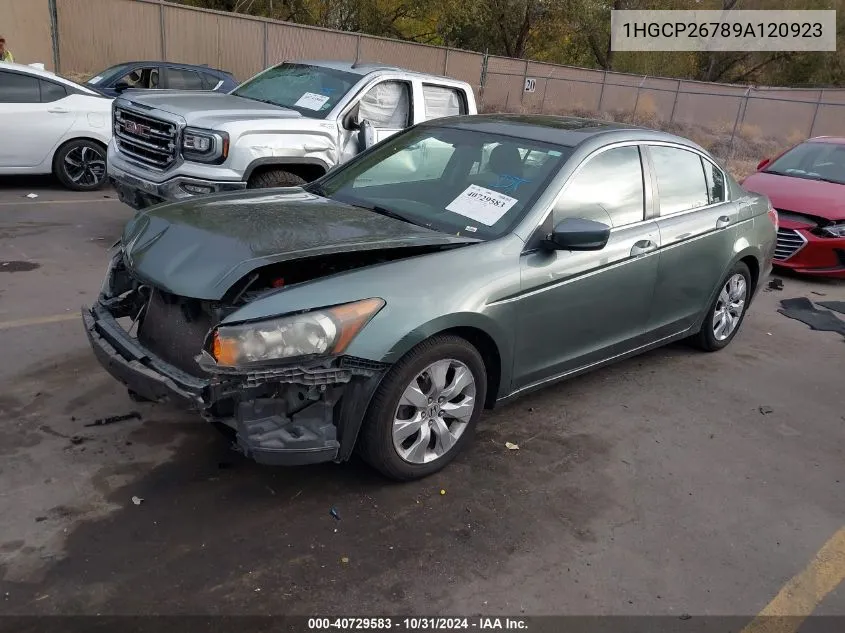 2009 Honda Accord 2.4 Ex VIN: 1HGCP26789A120923 Lot: 40729583