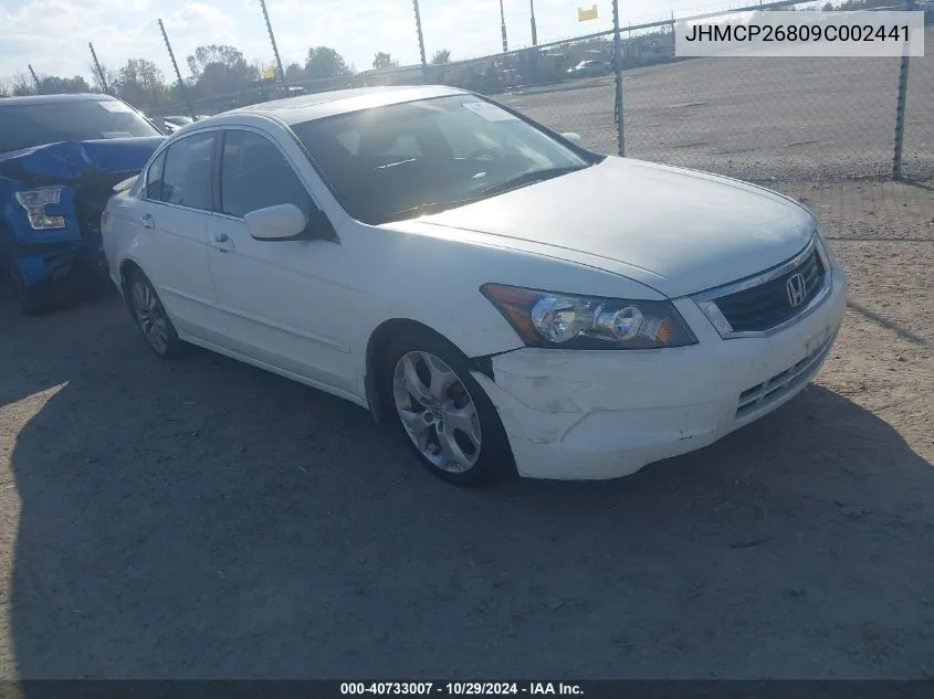 2009 Honda Accord 2.4 Ex-L VIN: JHMCP26809C002441 Lot: 40733007