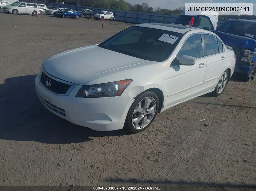 2009 Honda Accord 2.4 Ex-L VIN: JHMCP26809C002441 Lot: 40733007