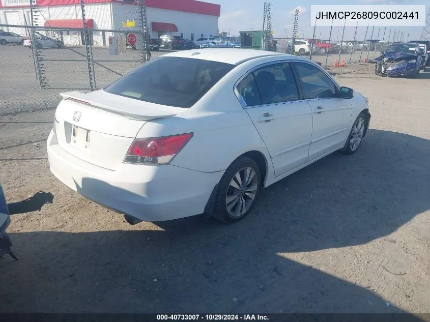 2009 Honda Accord 2.4 Ex-L VIN: JHMCP26809C002441 Lot: 40733007