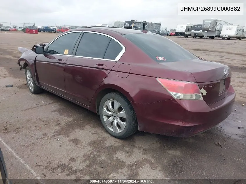 2009 Honda Accord 2.4 Ex-L VIN: JHMCP26899C000882 Lot: 40749587