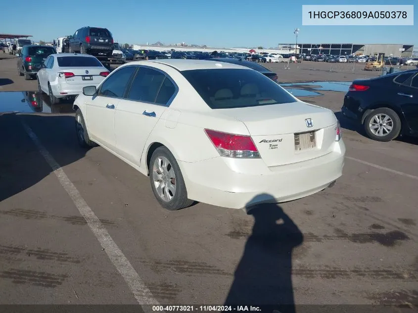 2009 Honda Accord 3.5 Ex-L VIN: 1HGCP36809A050378 Lot: 40773021