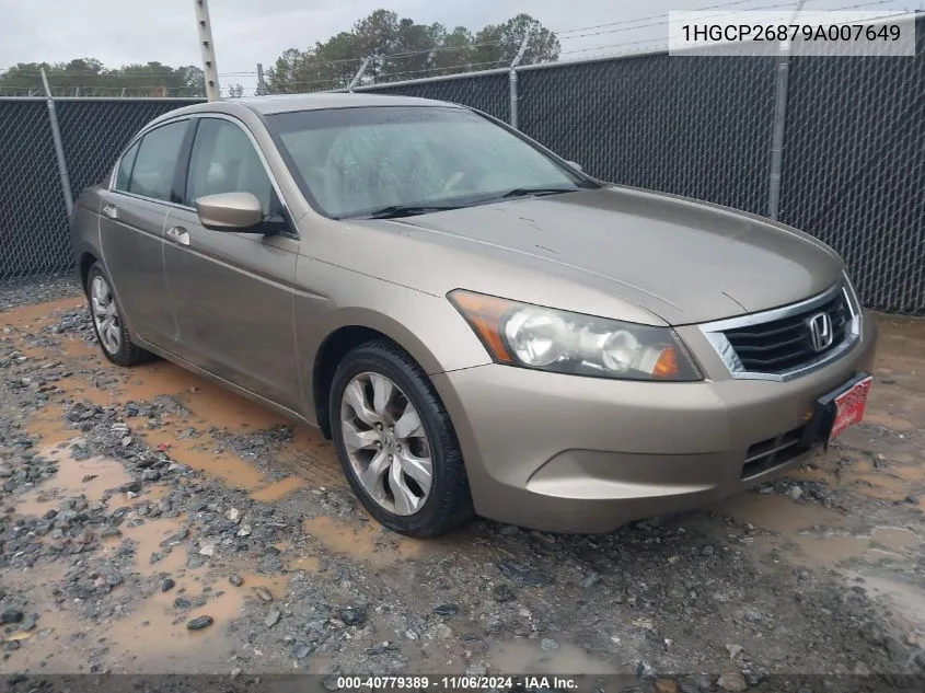 2009 Honda Accord 2.4 Ex-L VIN: 1HGCP26879A007649 Lot: 40779389