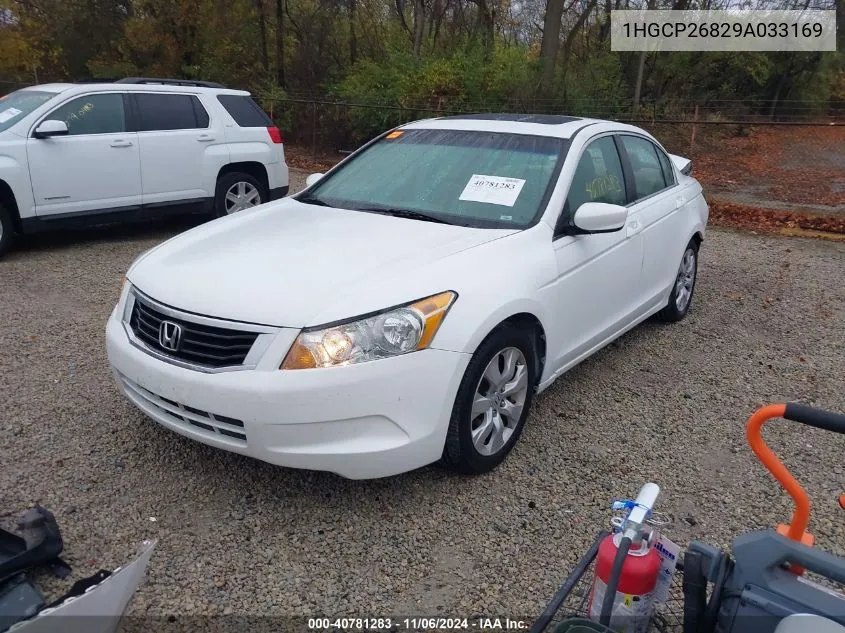 2009 Honda Accord 2.4 Ex-L VIN: 1HGCP26829A033169 Lot: 40781283