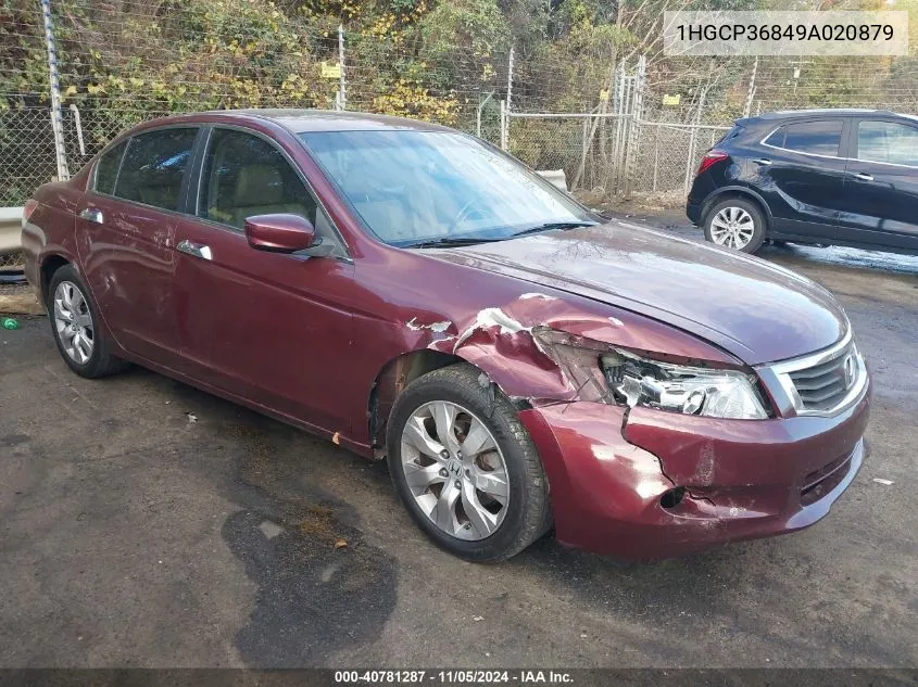 2009 Honda Accord 3.5 Ex-L VIN: 1HGCP36849A020879 Lot: 40781287