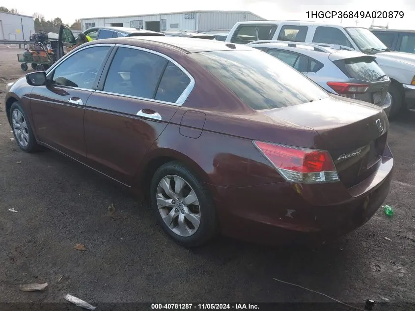 2009 Honda Accord 3.5 Ex-L VIN: 1HGCP36849A020879 Lot: 40781287