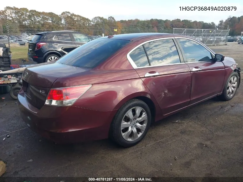 2009 Honda Accord 3.5 Ex-L VIN: 1HGCP36849A020879 Lot: 40781287