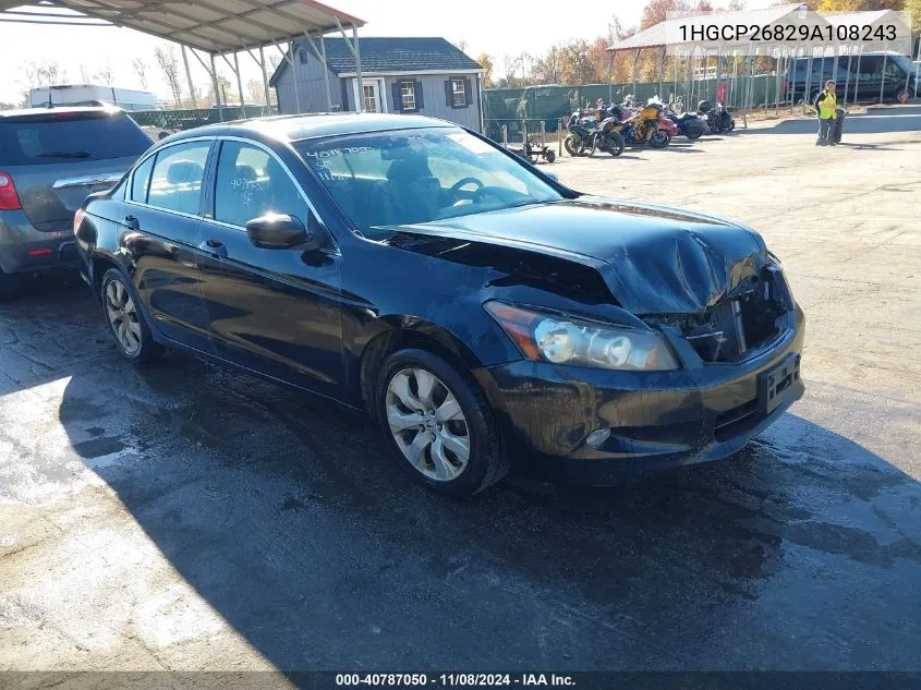 2009 Honda Accord 2.4 Ex-L VIN: 1HGCP26829A108243 Lot: 40787050