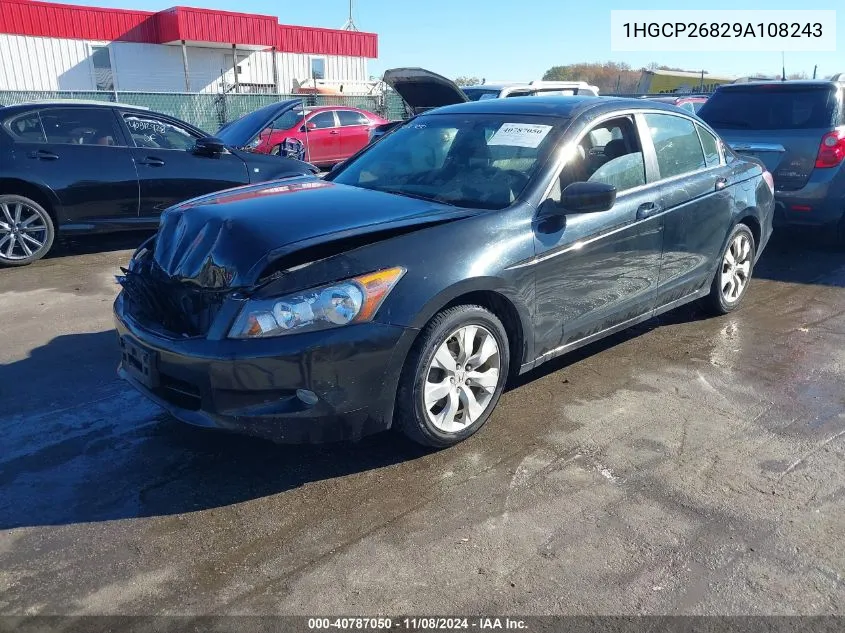 2009 Honda Accord 2.4 Ex-L VIN: 1HGCP26829A108243 Lot: 40787050