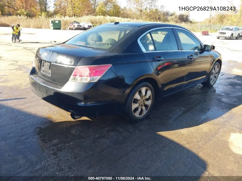 2009 Honda Accord 2.4 Ex-L VIN: 1HGCP26829A108243 Lot: 40787050