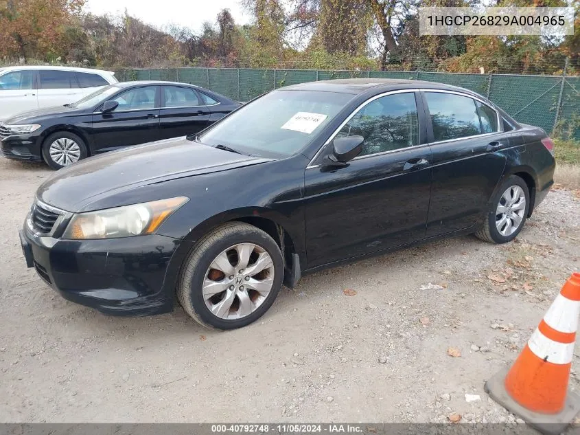 2009 Honda Accord 2.4 Ex-L VIN: 1HGCP26829A004965 Lot: 40792748